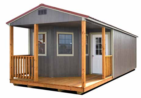 Standard Cabin Building Brown with Cream Color siding